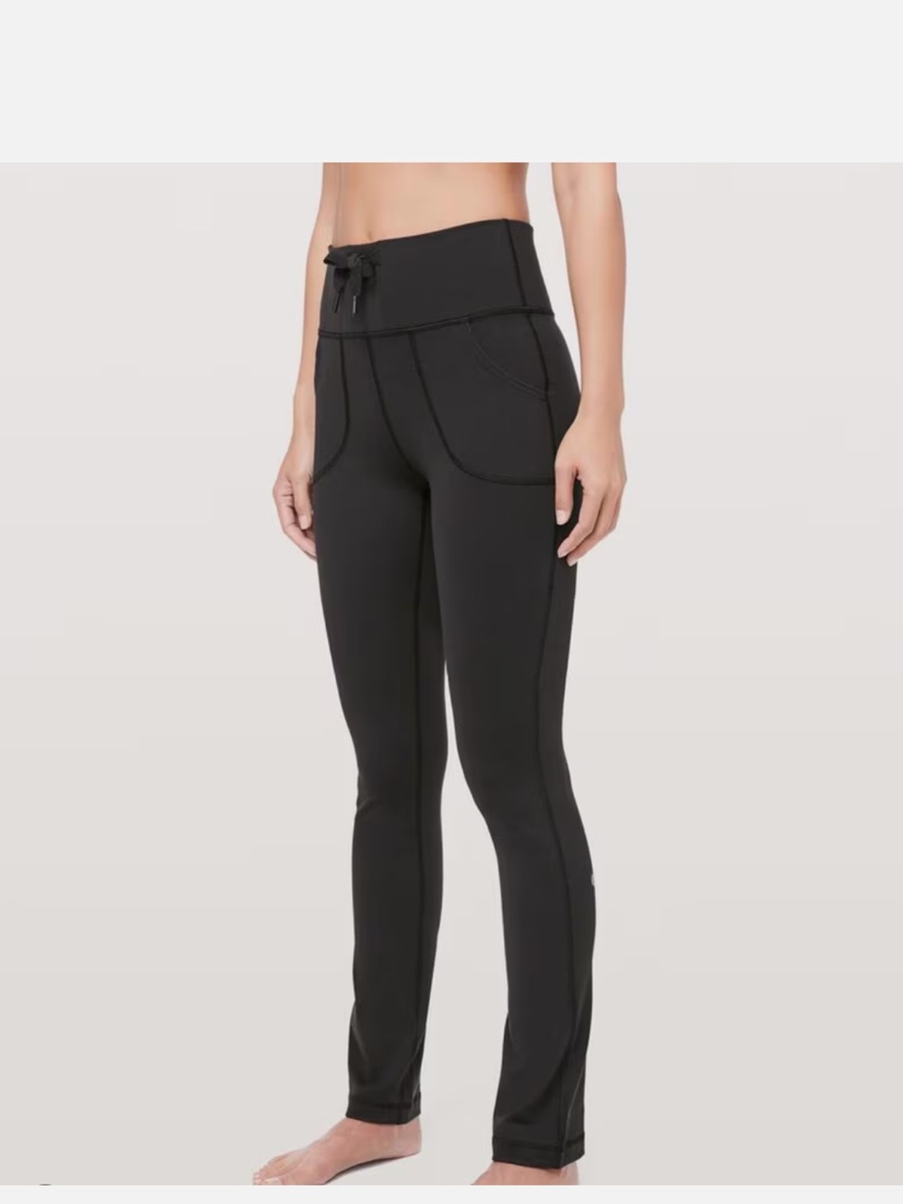 lululemon athletica Black High-Rise Drawstring Leggings